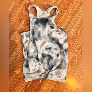 Abercrombie Kids Black and White Tie-Dye Tank Top